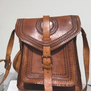 Charro Azteca - vintage Mexican leather bag